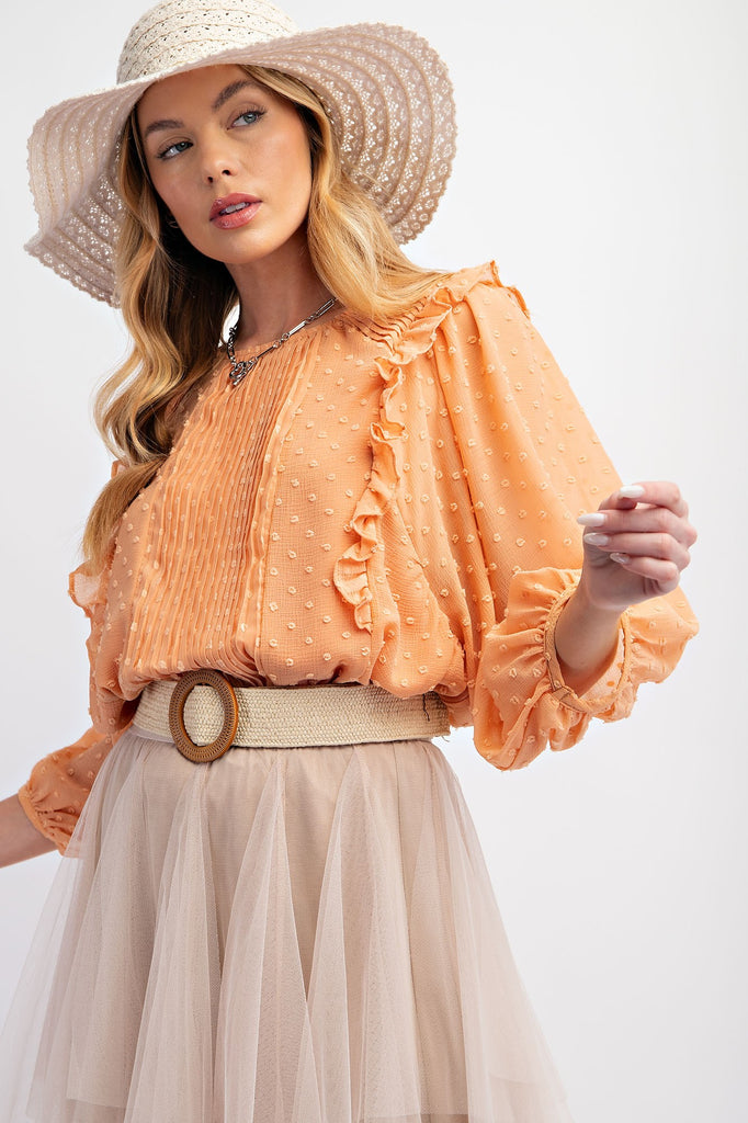 Katie Oversized Top-Apricot