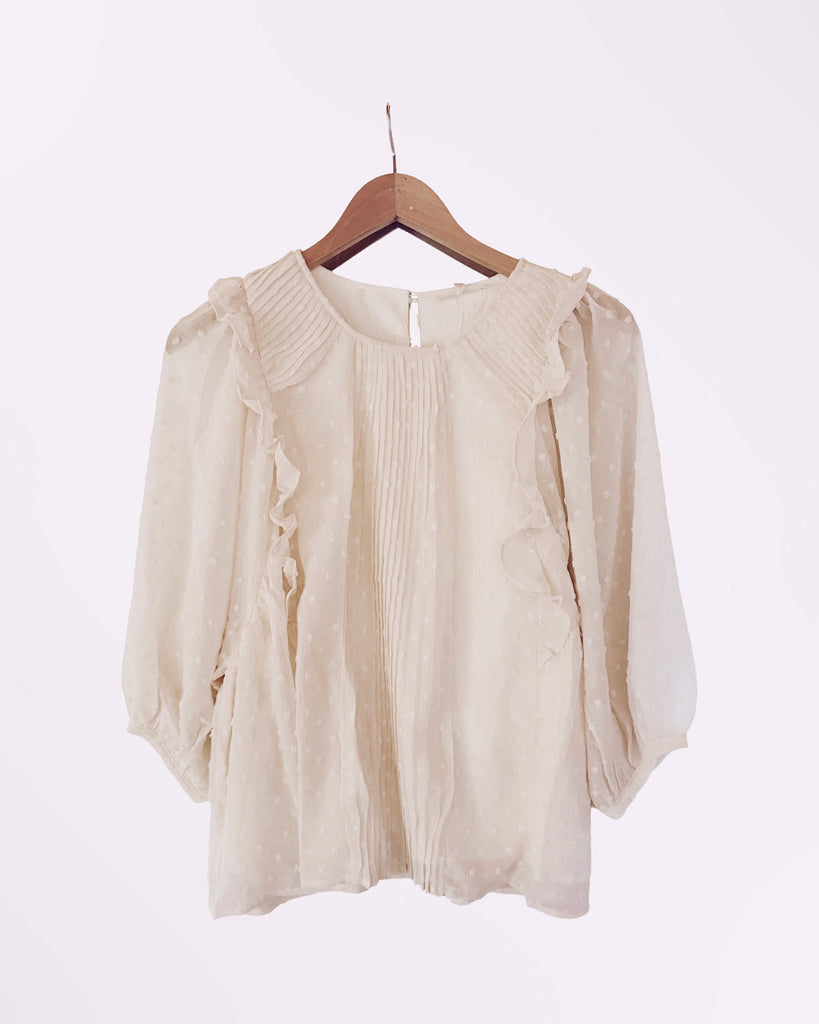 Katie Oversized Top- Ivory