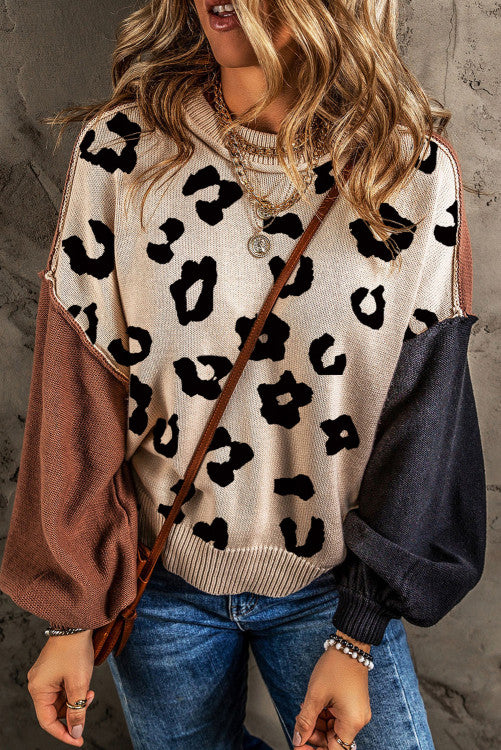 Laney Leopard Print Sweater