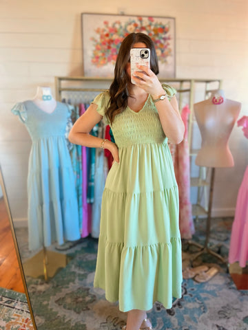 Spring Dreams Dress- Green