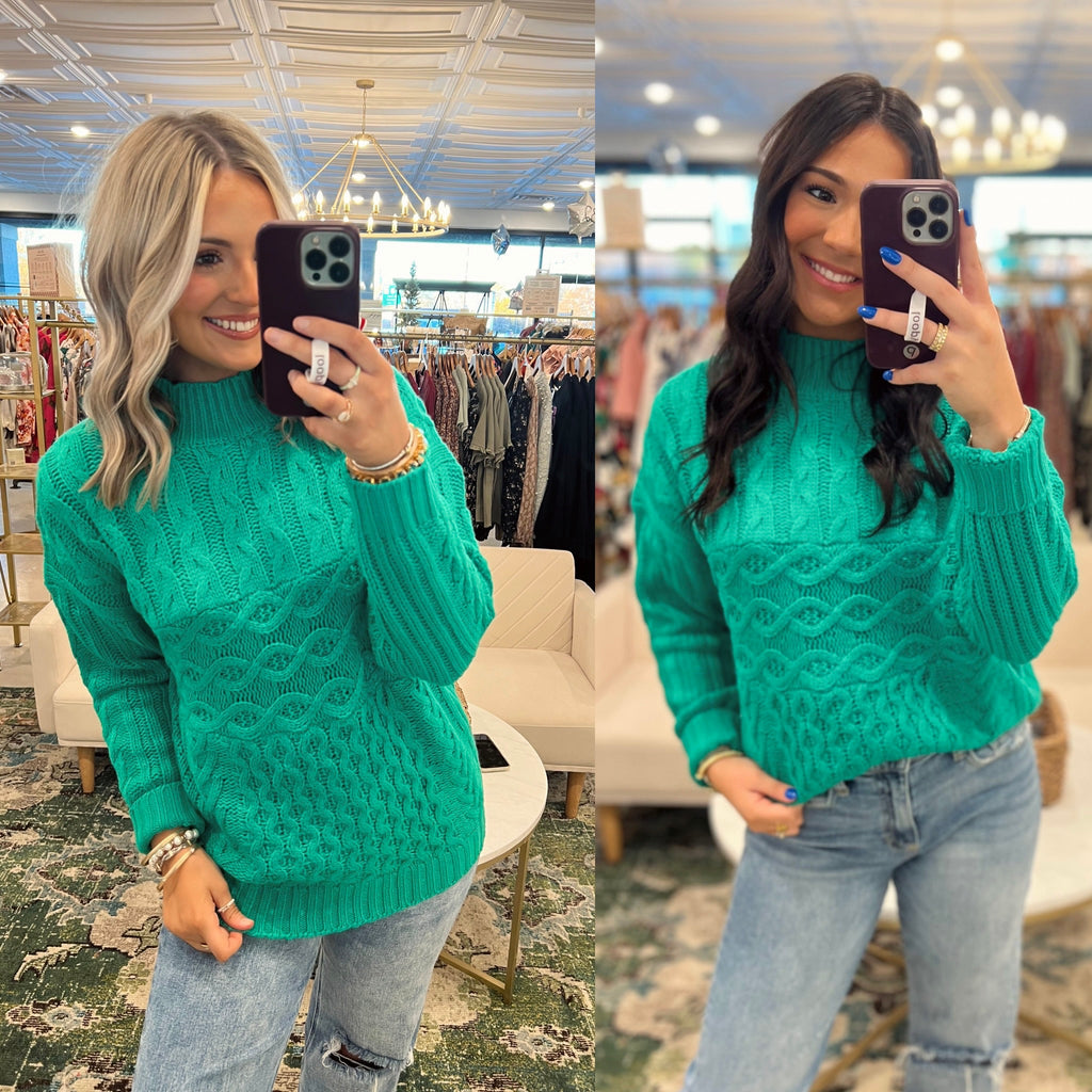 Bells Are Ringing Sweater-Green