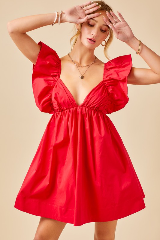 Whitney Dress-Red
