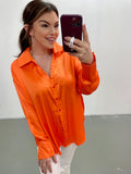 Orange Sherbet Button Up